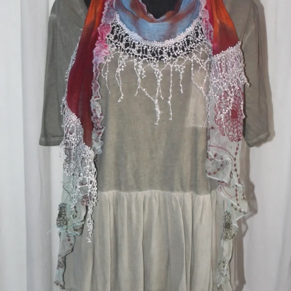 Gently Used/Loved Altered State Sage Green Baby Doll Top, M - Picture 2 of 4